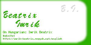 beatrix imrik business card